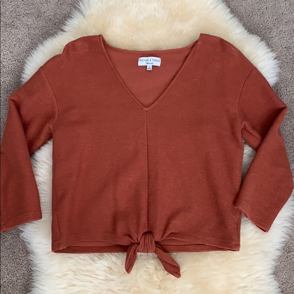 Madewell burnt sienna top, Medium